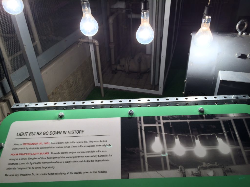Four famous light bulbs lit on Dec 20 1951 proving the potential for nuclear power