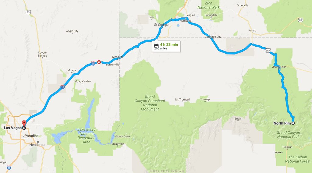 Las Vegas to North Rim